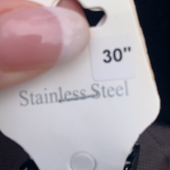 New 30” Black and silver chain. - Picture 7 of 8